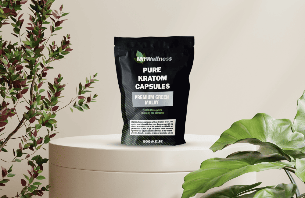 Premium green malay kratom capsules