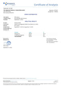 Certificate of analysis 