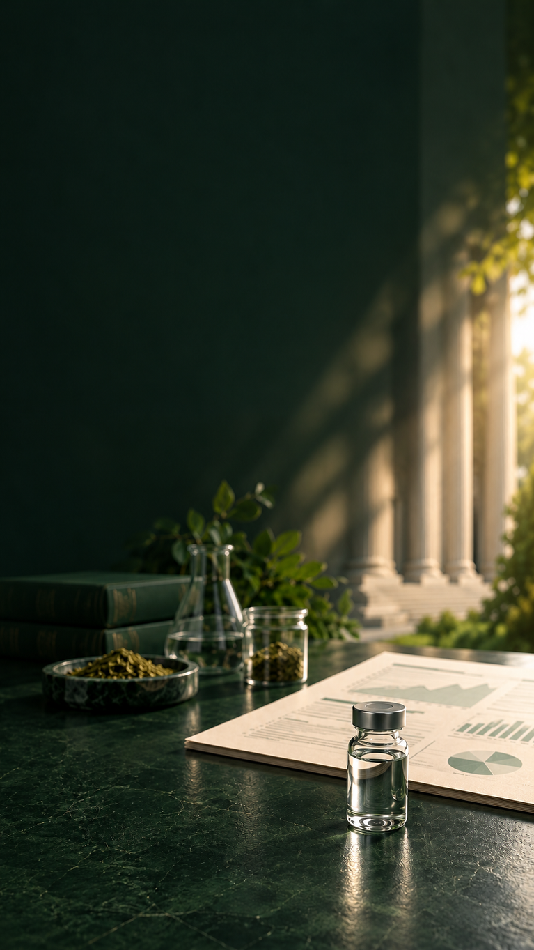 a glass containers on a table