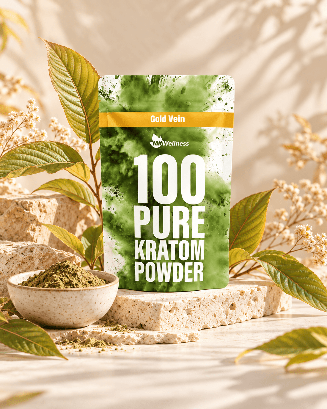 a package of kratom powder