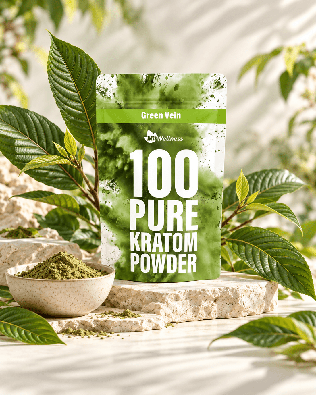 a package of green powder