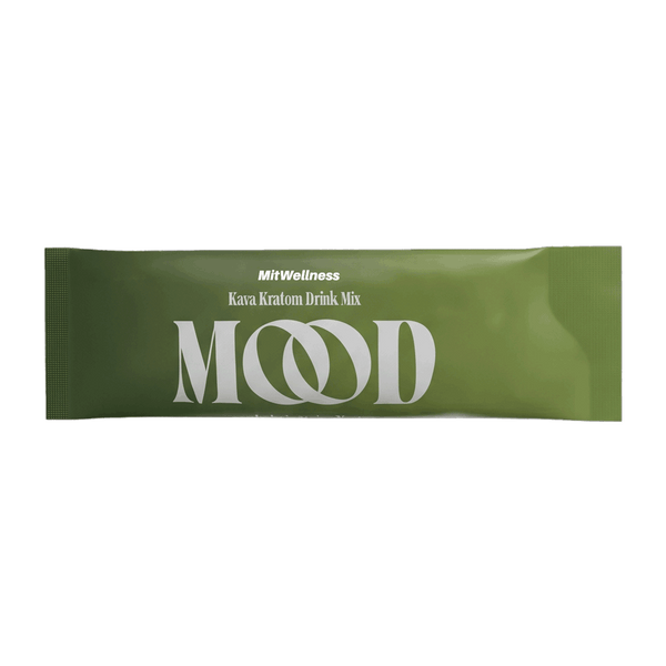 a green package with white text