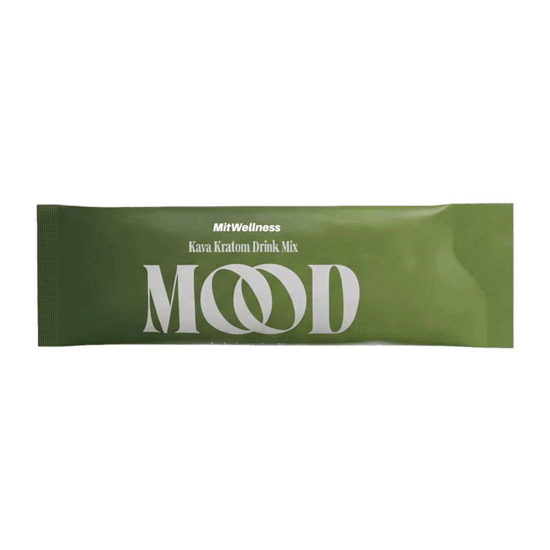 a green package with white text