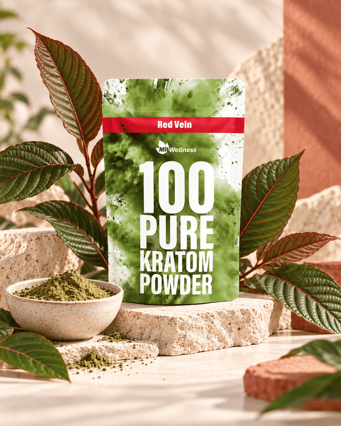 a package of kratom powder