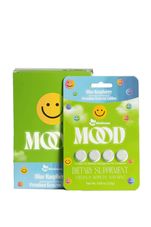 Mood Blue Raspberry Premium Kratom Tablets