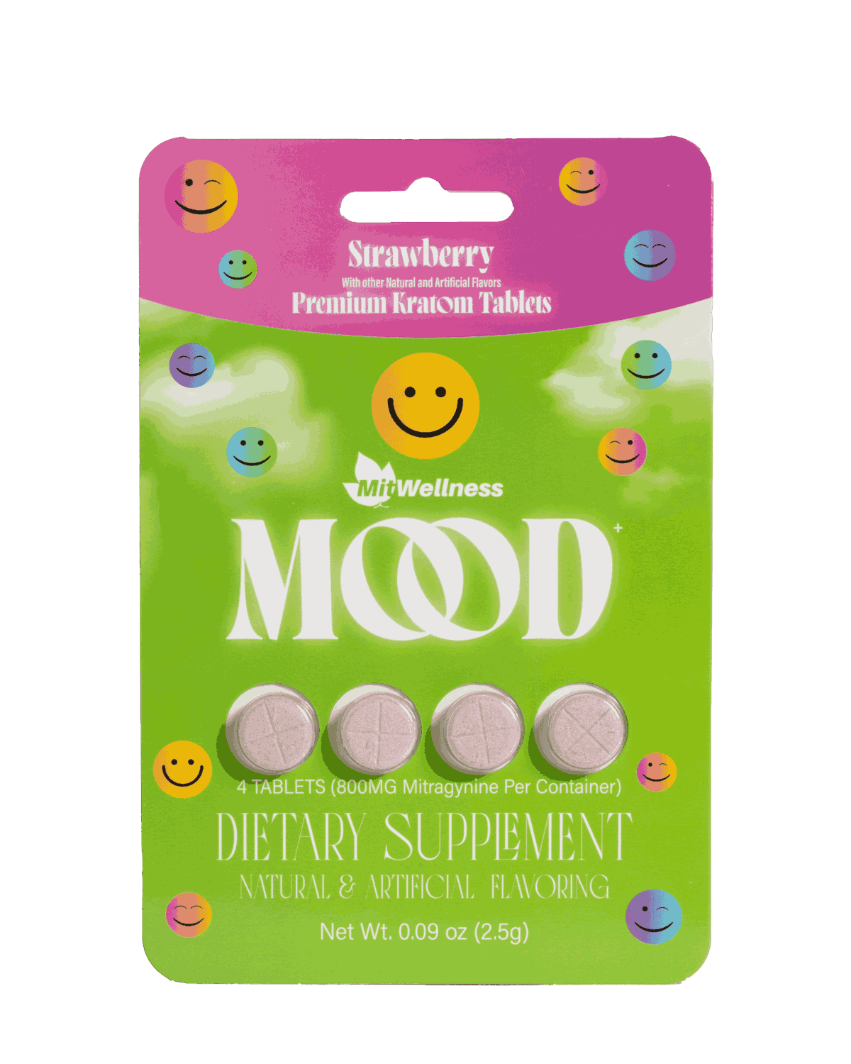 Mood Strawberry Premium Kratom Tablets