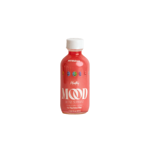 a red bottle with white cap
