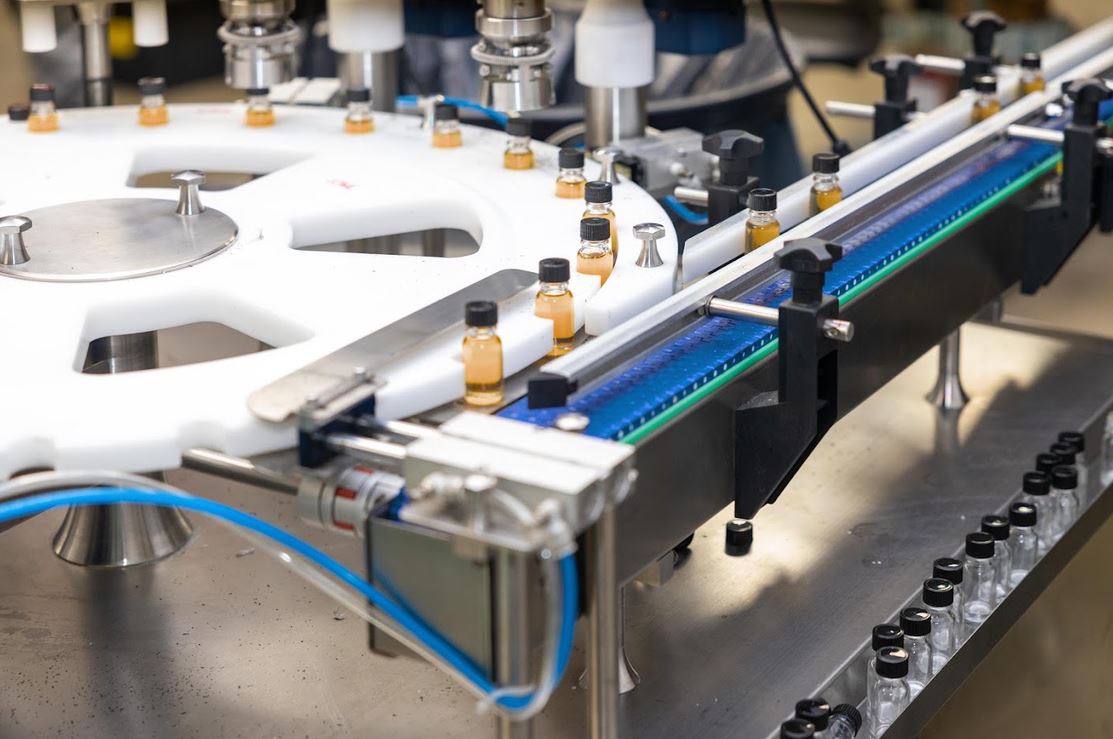 a machine with bottles on it
